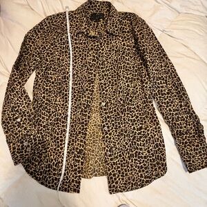 J. Crew Leopard Print Blouse - Brown and Black